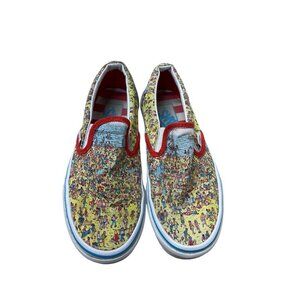 Vans Where's Waldo Limited Edition Classic Slip-On Sneakers Men’s 4 Women’s 5.5